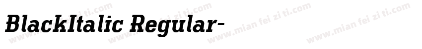 BlackItalic Regular字体转换
